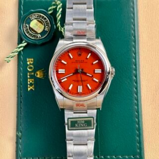 Rolex Oyster Perpetual 124300 Red Dial Oyster Strap King Factory 41mm - Đồng Hồ Replica 1:1