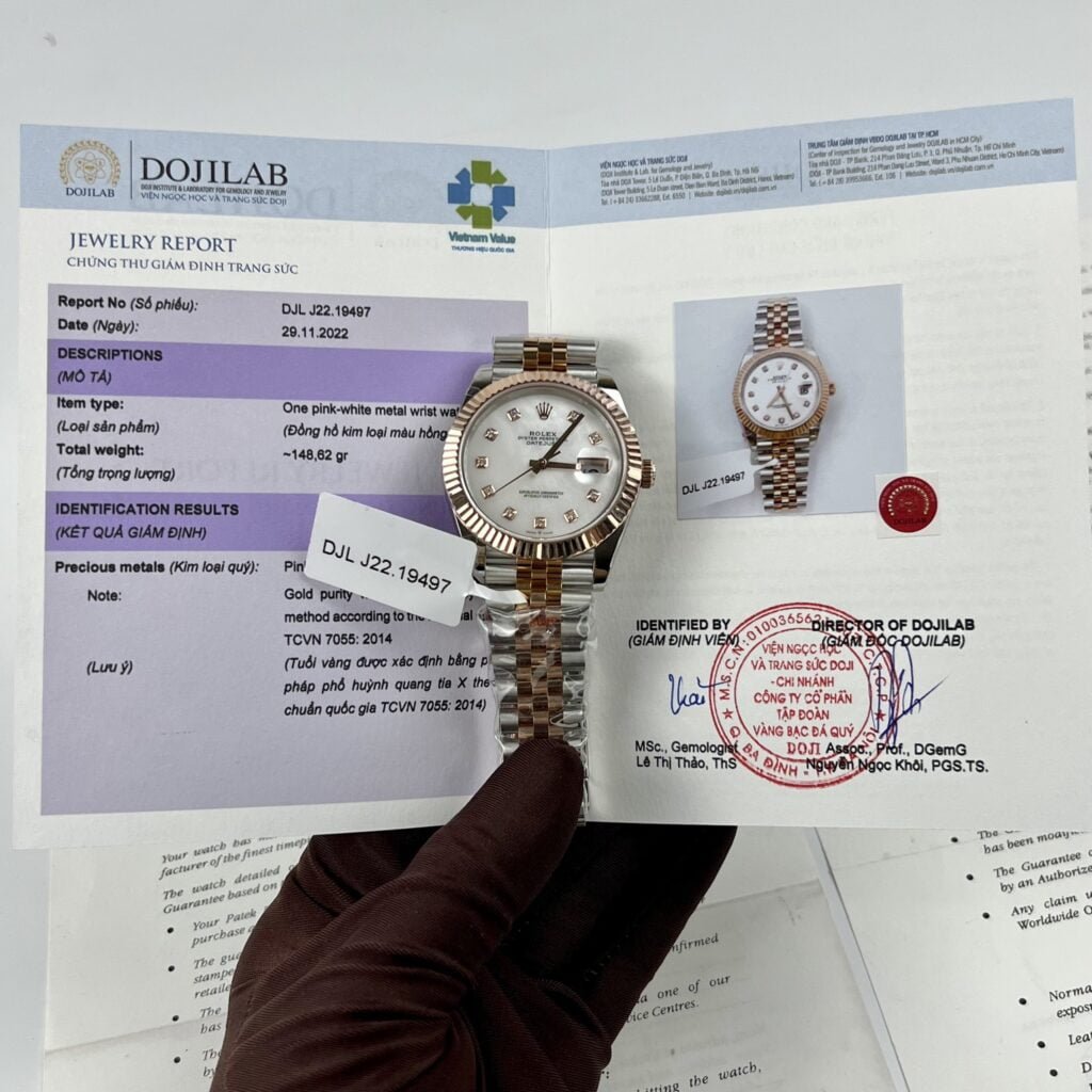 Rolex Replica Watch DateJust 126331 Dial Mother Of Pearl Gold Wrapped GM Factory 41mm - Đồng Hồ Replica 1:1