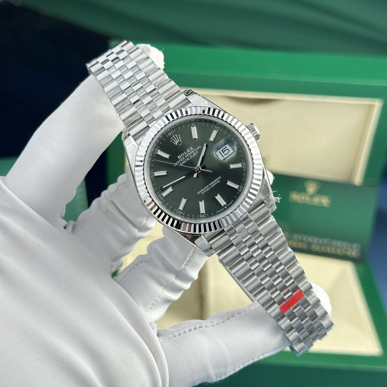 Rolex Replica Watch DateJust 126334 Green Dial VS Factory 41mm - Đồng Hồ Replica 1:1