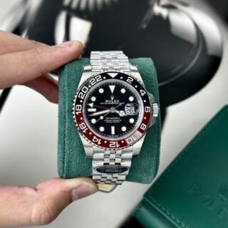 Rolex Replica Watch GMT-Master II Coke Black Dial Strap Jubilee Clean Factory 40mm - Đồng Hồ Replica 1:1