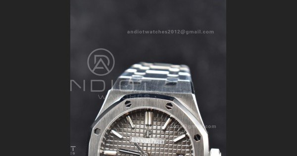Royal Oak 37mm 15450 SS ZF 1:1 Best Edition Gray Textured Dial on SS Bracelet SA3120 Super Clone