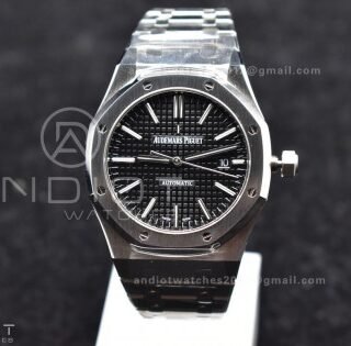 Royal Oak 41mm 15400 APSF 1:1 Best Edition Black Textured Dial on SS Bracelet A3120