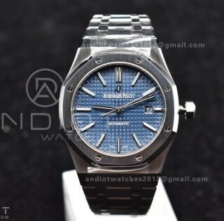 Royal Oak 41mm 15400 APSF 1:1 Best Edition Blue Textured Dial on SS Bracelet A3120