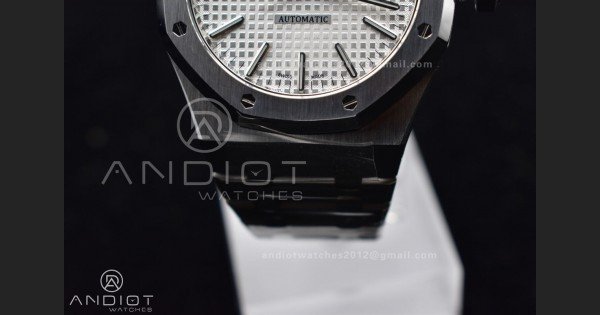 Royal Oak 41mm 15400 APSF 1:1 Best Edition White Textured Dial on SS Bracelet A3120