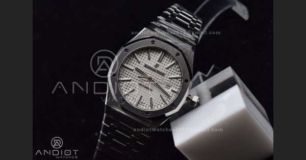 Royal Oak 41mm 15400 APSF 1:1 Best Edition White Textured Dial on SS Bracelet A3120