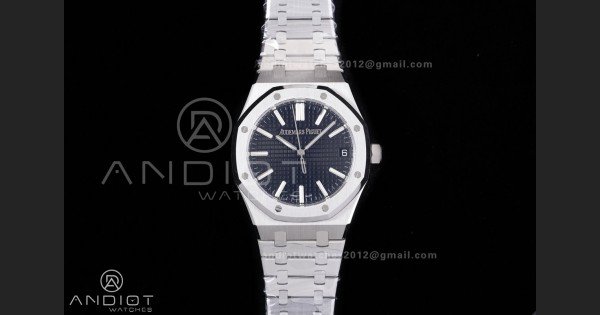 Royal Oak 41mm 15510 SS DDF 1:1 Best Edition Black Dial on SS Bracelet DD4302 Super Clone