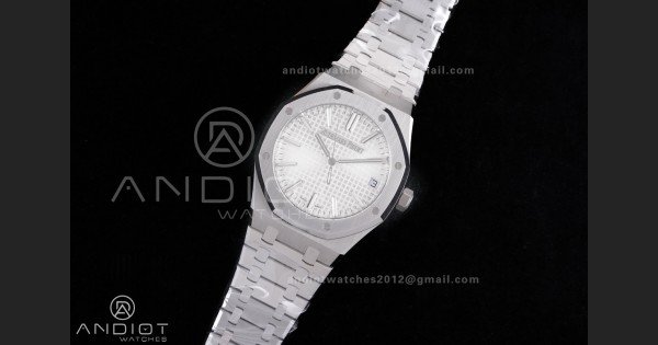 Royal Oak 41mm 15510 SS DDF 1:1 Best Edition Silver Dial on SS Bracelet DD4302 Super Clone