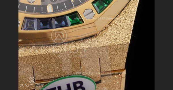 Royal Oak 41mm Frosted 15412 YG THBF 1:1 Best Edition Rainbow Bezel on RG Bracelet SA3132 V2