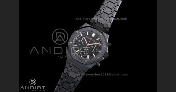 Royal Oak Chrono 26240 Black Ceramic APSF 1:1 Best Edition on Ceramic Bracelet SA4401 Super Clone V2 (Free Sprung)