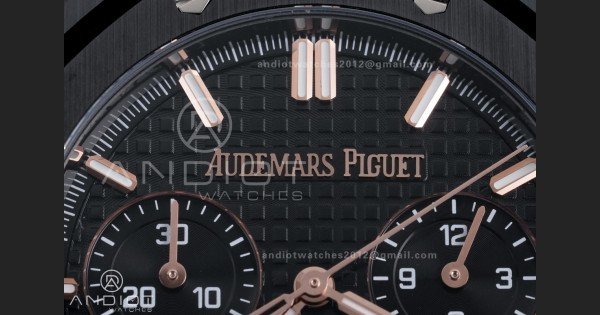 Royal Oak Chrono 26240 Black Ceramic APSF 1:1 Best Edition on Ceramic Bracelet SA4401 Super Clone V2 (Free Sprung)