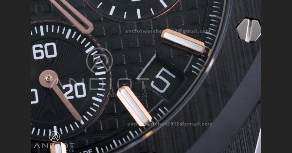Royal Oak Chrono 26240 Black Ceramic APSF 1:1 Best Edition on Ceramic Bracelet SA4401 Super Clone V2 (Free Sprung)