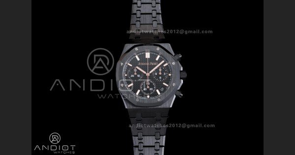 Royal Oak Chrono 26240 Black Ceramic APSF 1:1 Best Edition on Ceramic Bracelet SA4401 Super Clone V2 (Free Sprung)