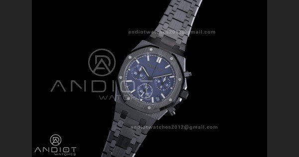 Royal Oak Chrono 26240 Blue Ceramic APSF 1:1 Best Edition on Ceramic Bracelet SA4401 Super Clone