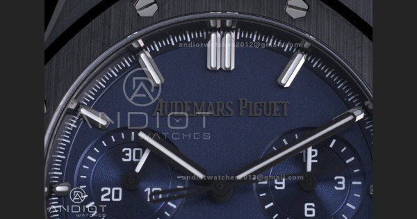 Royal Oak Chrono 26240 Blue Ceramic APSF 1:1 Best Edition on Ceramic Bracelet SA4401 Super Clone