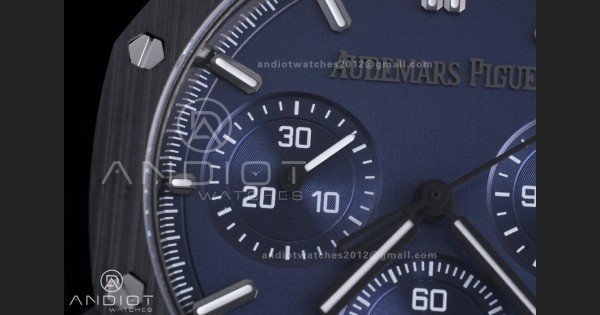 Royal Oak Chrono 26240 Blue Ceramic APSF 1:1 Best Edition on Ceramic Bracelet SA4401 Super Clone