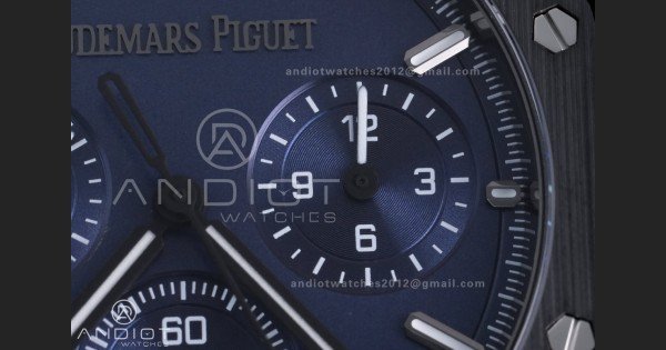 Royal Oak Chrono 26240 Blue Ceramic APSF 1:1 Best Edition on Ceramic Bracelet SA4401 Super Clone