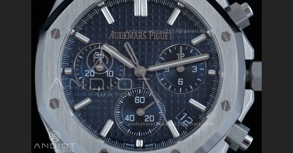 Royal Oak Chrono 26240 SS APSF 1:1 Best Edition Blue Dial on SS Bracelet SA4401 Super Clone