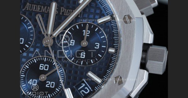 Royal Oak Chrono 26240 SS APSF 1:1 Best Edition Blue Dial on SS Bracelet SA4401 Super Clone