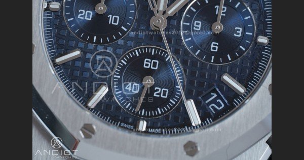 Royal Oak Chrono 26240 SS APSF 1:1 Best Edition Blue Dial on SS Bracelet SA4401 Super Clone