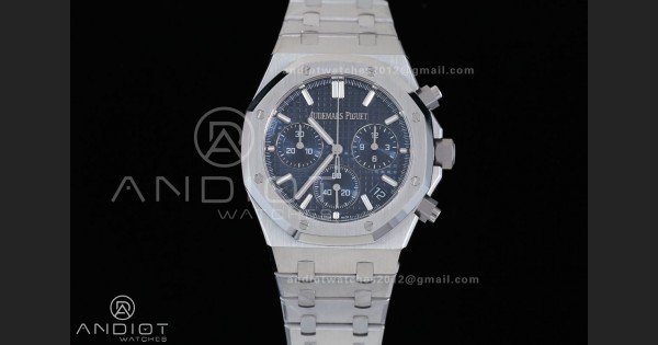 Royal Oak Chrono 26240 SS APSF 1:1 Best Edition Blue Dial on SS Bracelet SA4401 Super Clone