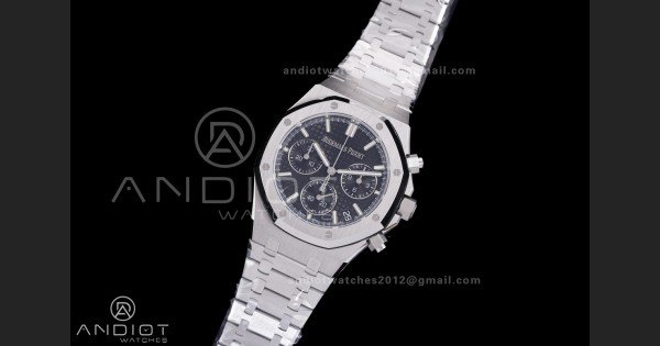 Royal Oak Chrono 26240 SS DDF 1:1 Best Edition Black Dial on SS Bracelet DD4401 Super Clone