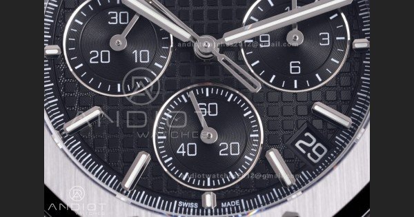 Royal Oak Chrono 26240 SS DDF 1:1 Best Edition Black Dial on SS Bracelet DD4401 Super Clone