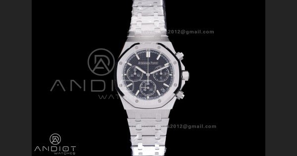 Royal Oak Chrono 26240 SS DDF 1:1 Best Edition Black Dial on SS Bracelet DD4401 Super Clone