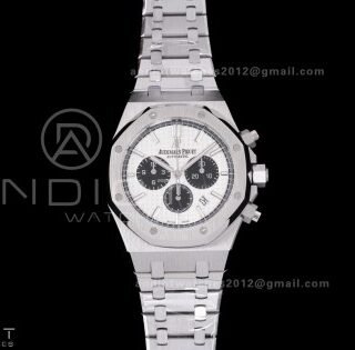 Royal Oak Chrono 26331 SS APSF 1:1 Best Edition White/Black Dial on SS Bracelet A2385