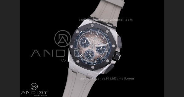 Royal Oak Offshore 43mm 26420SO OO APSF 1:1 Best Edition Brown Dial On Brown Rubber Strap SA4401 Super Clone