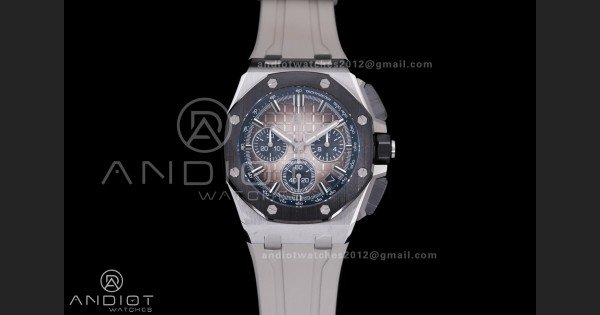 Royal Oak Offshore 43mm 26420SO OO APSF 1:1 Best Edition Brown Dial On Brown Rubber Strap SA4401 Super Clone