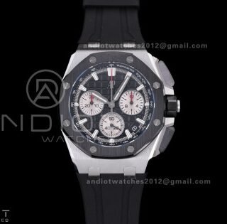 Royal Oak Offshore 43mm 26420SO SS APSF 1:1 Best Edition Black Dial On Black Rubber Strap SA4401 Super Clone