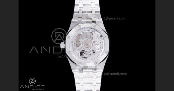 Royal Oak SS Tourbillon BBSF Blue Sunburst Tapisserie Dial on SS Bracelet