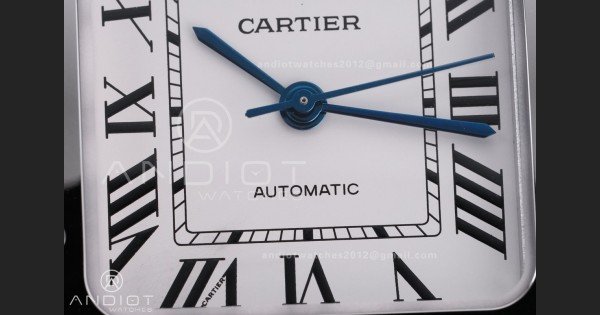 Santos de Cartier 35mm SS AF 1:1 Best Edition White Dial on SS SmartLinks Bracelet MIYOTA 9015