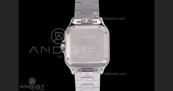 Santos de Cartier 35mm SS BVF 1:1 Best Edition Green Dial on SS SmartLinks Bracelet MIYOTA 9039