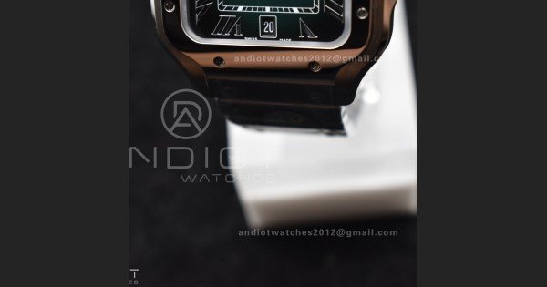 Santos de Cartier 40mm BVF 1:1 Best Edition Green Dial on SS SmartLinks Bracelet MIYOTA 9015