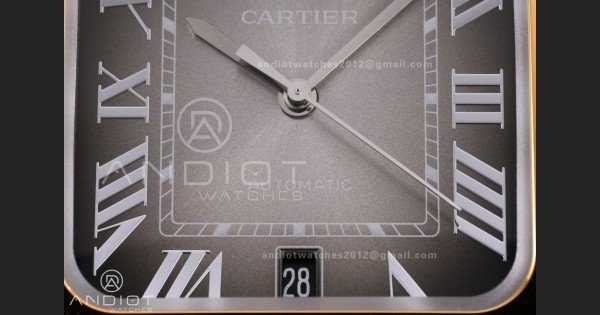 Santos de Cartier 40mm SS/YG BVF 1:1 Best Edition Gray Dial on SS/YG SmartLinks Bracelet MIYOTA 9015