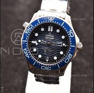 Seamaster 300 VSF 1:1 Best Edition Summer Blue Dial on SS Bracelet A8800