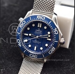 Seamaster 300M 42mm James Bond 60th anniversary VSF Best Edition on Mesh Bracelet A8806