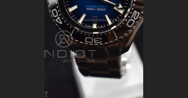 Seamaster 6000M Ultra Deep SS TF 1:1 Best Edition Blue Dial Black Ceramic Bezel on SS Bracelet A2824