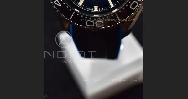 Seamaster 6000M Ultra Deep SS TF 1:1 Best Edition Blue Dial Black Ceramic Bezel on Black Rubber Strap A2824
