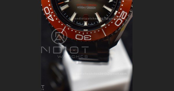 Seamaster 6000M Ultra Deep SS TF 1:1 Best Edition Gray Dial Orange Ceramic Bezel on SS Bracelet A2824