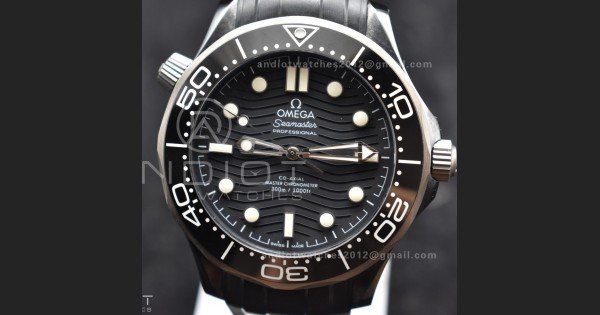 Seamaster Diver 300M PVD VSF Best Edition Black Dial on Black Rubber Strap A8806