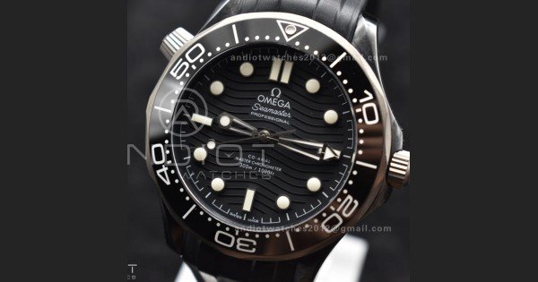 Seamaster Diver 300M PVD VSF Best Edition Black Dial on Black Rubber Strap A8806