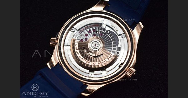 Seamaster Diver 300M SS/RG VSF 1:1 Best Edition Blue Ceramic Blue Dial On SS Bracelet A8800