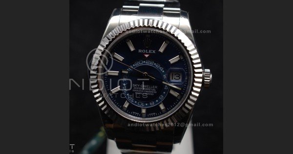 Sky-Dweller 326934 904L SS ZF 1:1 Best Edition Blue Dial on SS Bracelet A2824