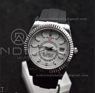 Sky-Dweller 336239 SS ZF 1:1 Best Edition White Dial on Oysterflex Strap A23J (Gain Weight)