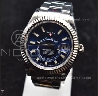 Skydweller SS Noob Best Edition Blue Dial on SS Oyster Bracelet A23J