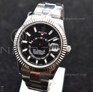 Skydweller SS TWF Best Edition Black Dial on SS Bracelet A23J