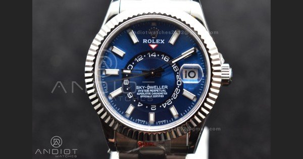 Skydweller SS TWF Best Edition Blue Dial on SS Bracelet A23J