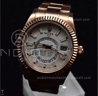 Skydweller YG Noob Best Edition White Dial on YG Bracelet A23J